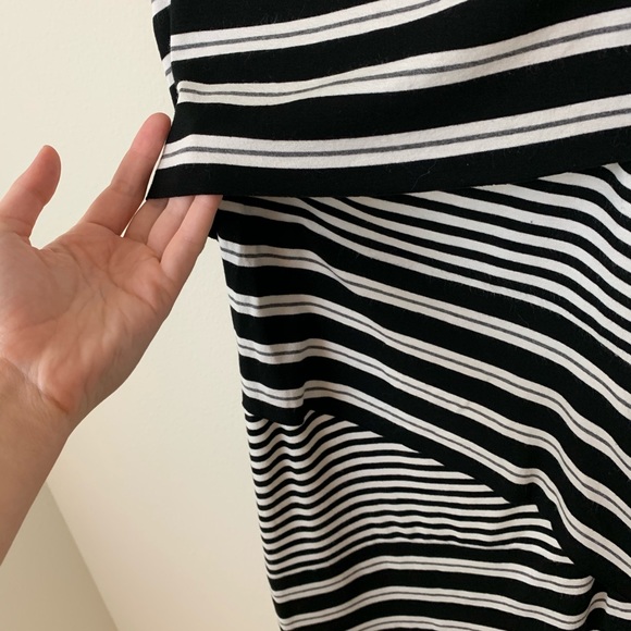 Bailey 44 Black White Stripe Bandage Dress - Picture 4 of 9